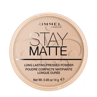 Pudra compacta Stay Matte 005 Silky Beige, 14g, Rimmel London
