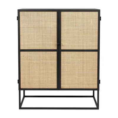 Comodă înaltă din ratan 80x100 cm Guuji - White Label