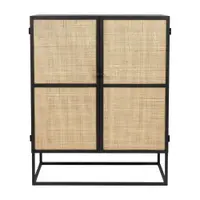 Comodă înaltă din ratan 80x100 cm Guuji - White Label