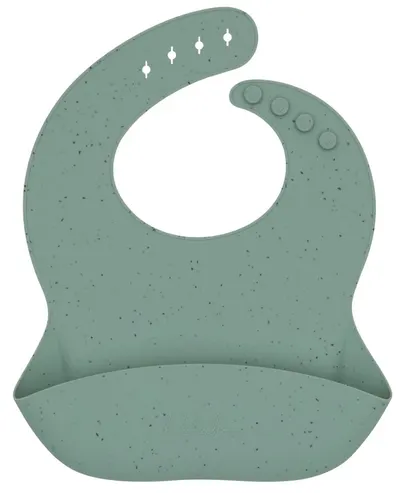 Bavetă din silicon KikkaBoo Platinum Silicone - Sage