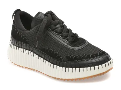 Pantofi sport PESETTO negri, 294P211, din material textil
