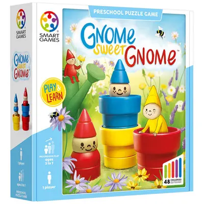 Smart Games - Gnome sweet Gnome - joc de logica cu 48 de provocari 3+ ani editie internationala