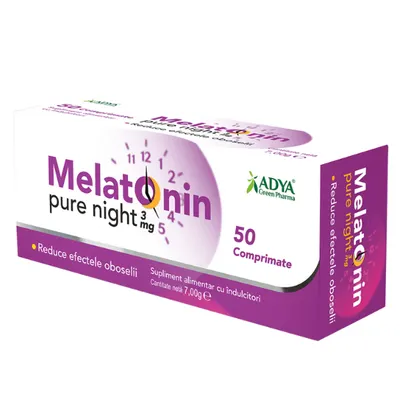 Melatonin Pure Night, Adya Green Pharma | 3mg x 50compr