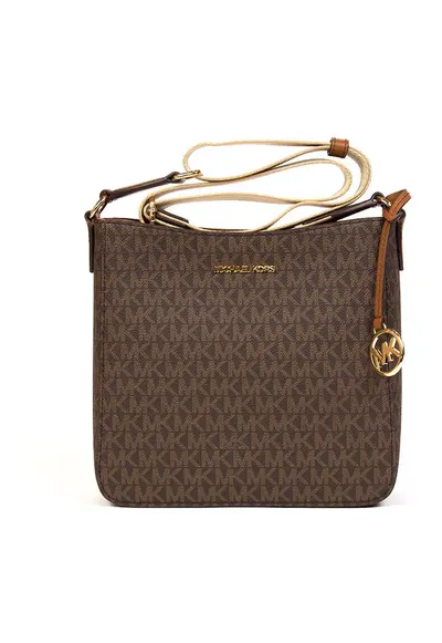 Geanta crossbody din piele ecologica cu imprimeu cu monograma Jet Set Travel - 21x21x7 cm