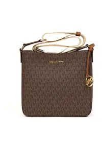 Geanta crossbody din piele ecologica cu imprimeu cu monograma Jet Set Travel - 21x21x7 cm