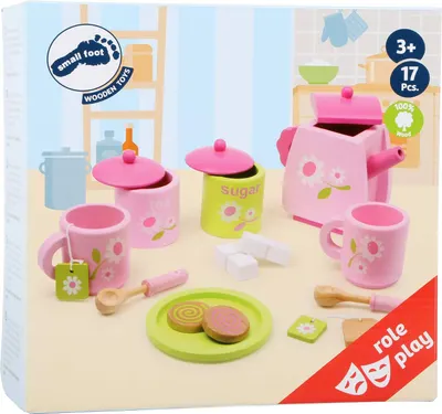 Set pentru ceai Small Foot - Motive florale, 17 piese