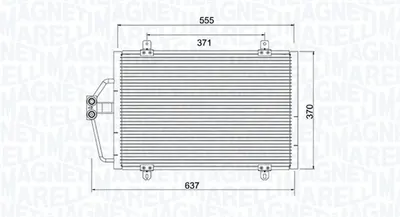 Radiator AC condensator potrivit RENAULT MEGANE I, MEGANE I CLASSIC, MEGANE I COACH, MEGANE SCENIC 1.4-2.0 08.95-08.03