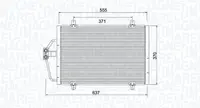 Radiator AC condensator potrivit RENAULT MEGANE I, MEGANE I CLASSIC, MEGANE I COACH, MEGANE SCENIC 1.4-2.0 08.95-08.03