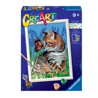 Pictura pe numere - pisicuta si fluturas 28935 Ravensburger