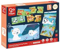 Puzzle educațional Hape International - Familii de animale, 36 piese