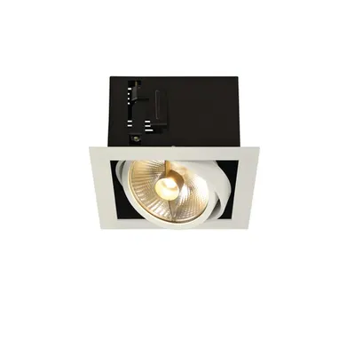 Spot incastrat, KADUX Ceiling lights GU10, white single-headed, QPAR111, square, matt white, max. 75W