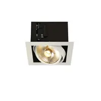 Spot incastrat, KADUX Ceiling lights GU10, white single-headed, QPAR111, square, matt white, max. 75W,