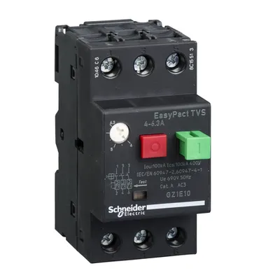 motor circuit breaker GZ1 - 3 poles 3d - 4..6.3A - thermomagnetic trip unit