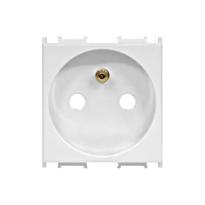Insert priză cu pin PE,protecţie mărită,16A,cl. cu şurub,alb