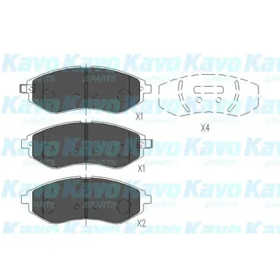 Set placute frana, frana disc KAVO PARTS KBP-1019