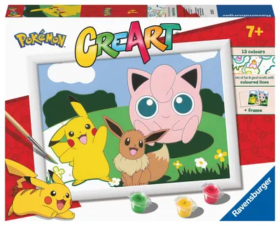 Kit de pictat după numere Ravensburger CreArt - Pokemon