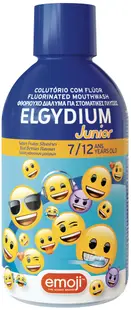 Elgydium Junior Apă de gură cu fluor pentru copii Emoji, 7-12 ani, 500 ml