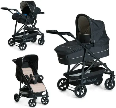 Carucior pentru copii Hauck - Rapid 4 Plus Trio Set, Caviar/Beige