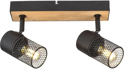 Candelabru Rabalux - Metta 71152, IP20, 230V, E14, 2x40W, negru cu stejar