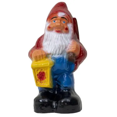 Decoratiune pentru Gradina, Pitic cu Felinar, 38 cm, Zilan
