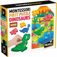 Puzzle educațional Headu Montessori - First Puzzle, dinozauri, 11 piese