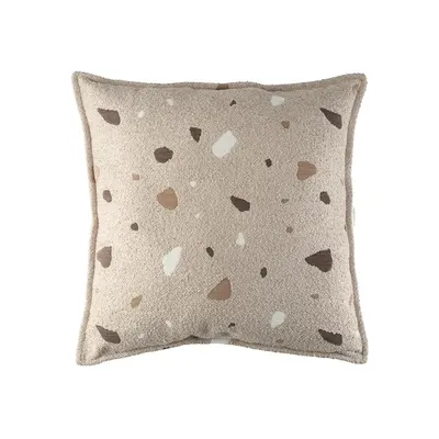 Pernă decorativă pentru copii maro deschis cu tapițerie din țesătură bouclé/cu tapițerie din chenille Terrazzo Block – Wigiwama