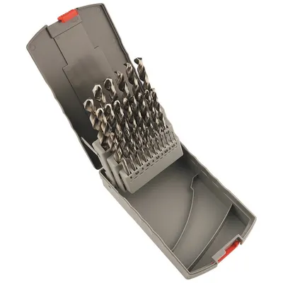 Set-Trusa burghie elicoidale cu coada cilindrica – Ø 1.0 – 13.0 x 0.5 mm - HSS RECTIFICAT DIN 338 – STAS 573. Tip N - 25 buc