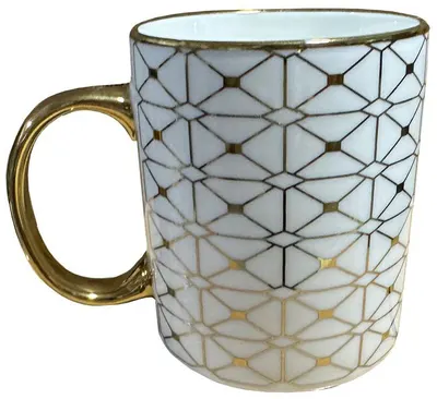 Pahar Maison - Goldie 1, New Bone China, 330 ml