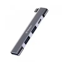 Hub USB-C Techsuit H12 ZenithDock, 4in1, Gri