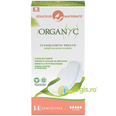 Absorbante Intime Extra pentru Perioada de dupa Nastere din Bumbac Organic 14buc