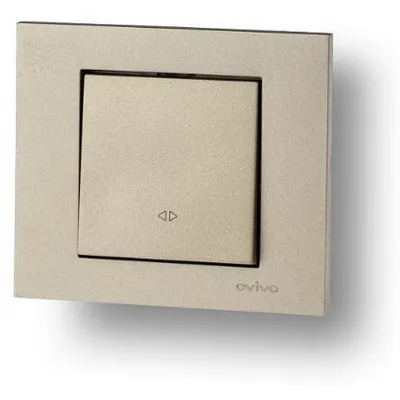 Intrerupator Cruce ST Grano Met Ovivo OV00208, 10A, 250V, IP20, titan