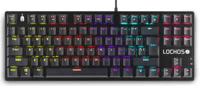 Tastatură mecanică Spartan Gear - Lochos 2 TKL, roșu, LED, negru
