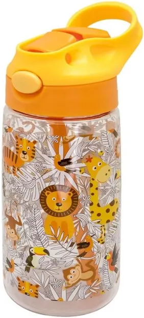 Sticlă pentru copii din tritan cu mâner Nerthus - Junglă, 450 ml
