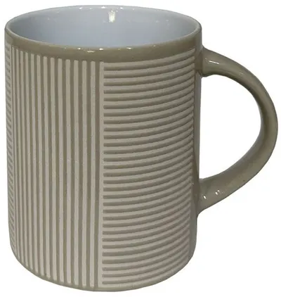 Ceaşcă Maison - Lines, 330 ml,bej-alb