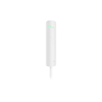 Detector de geam spart Ajax GlassProtect Fibra WH, 9 m, 180 grade, contact NC, alb