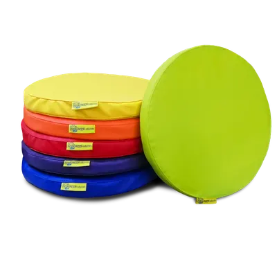 Set de 6 perne rotunde din piele ecologică, 30 x 3 cm