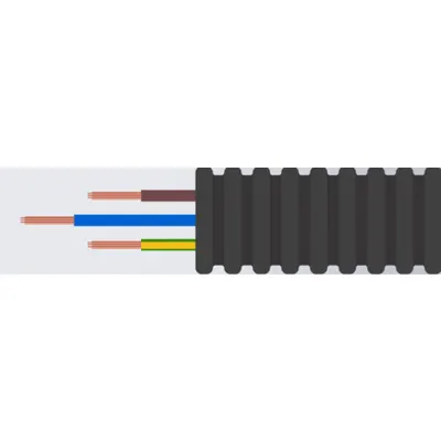Tub flexibil precablat 16mm, 3x1.5mmp H07V-K 100m conductor litat, ambalare 50 metri