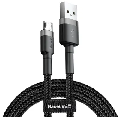 Cablu Baseus - Cafule, USB-A/Micro USB, 2 m, negru
