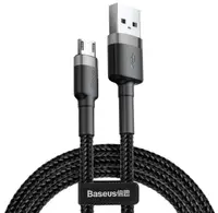 Cablu Baseus - Cafule, USB-A/Micro USB, 2 m, negru