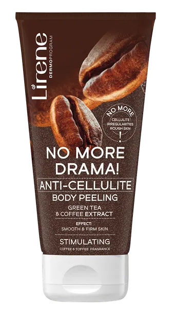 Exfoliant de corp anticelulitic cu extract de cafea No More Drama, 175g, Lirene