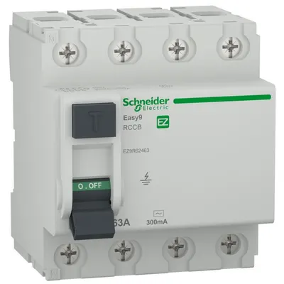 Intrerupator diferential RCCB Easy9 4P 63A/300mA tip AC Schneider EZ9R62463