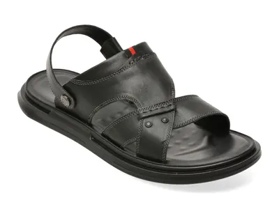 Sandale EPICA negre, 36709, din piele naturala