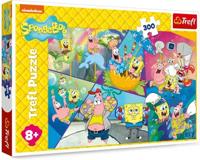 Puzzle Trefl din 300 piese - SpongeBob în Bikini Bottom