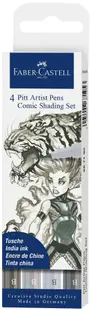 Set de markere Faber-Castell Pitt Artist - Comic Shading, 4 buc.