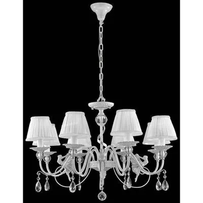 Candelabru Elina,8 becuri dulie E14, 230V,D.76 cm, H.51 cm,Argintiu
