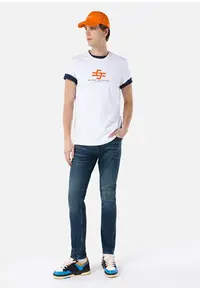 Pantaloni De Barbati Albastru Inchis Straight Fit 044 Karl 8683197989321