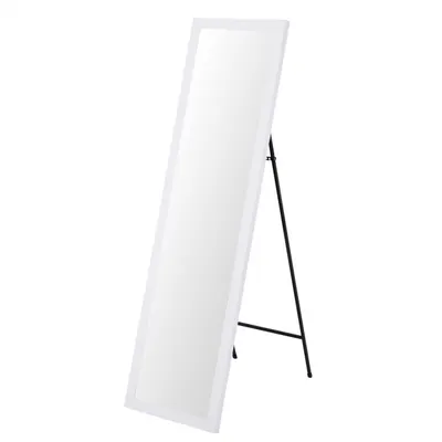 Oglindă de podea, formă dreptunghiulară, culoarea albă, 36x126 cm