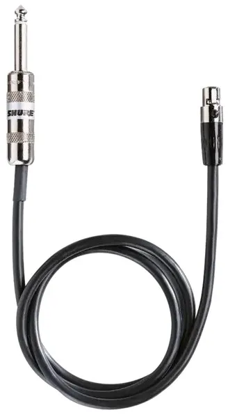 Cablu pentru chitară Shure - WA302, 6.3 mm/TA4F, 0.75 m, negru