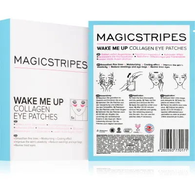 MAGICSTRIPES Wake Me Up Collagen Eye Patches Masca de colagen pentru ochi semne de oboseala 5 buc