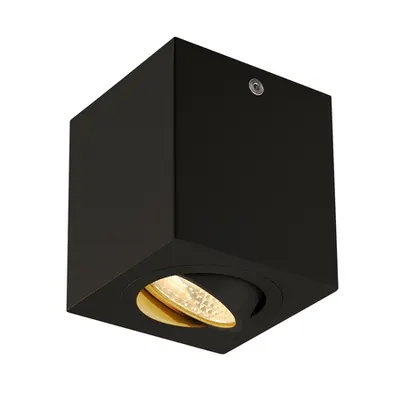 Corp iluminat TAVAN, Luminita de TAVAN TRILEDO, LED-negru, 3000K, patrat, negru mat, 38 °, 6.2W, incl. Conducator auto